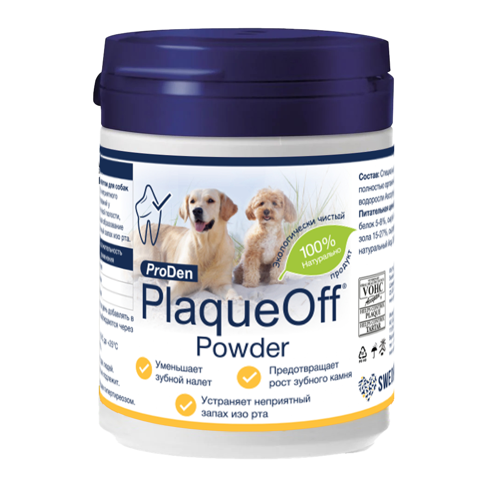 ProDen PlaqueOff Powder Средство для профилактики зубного камня у собак и кошек, 40 гр.