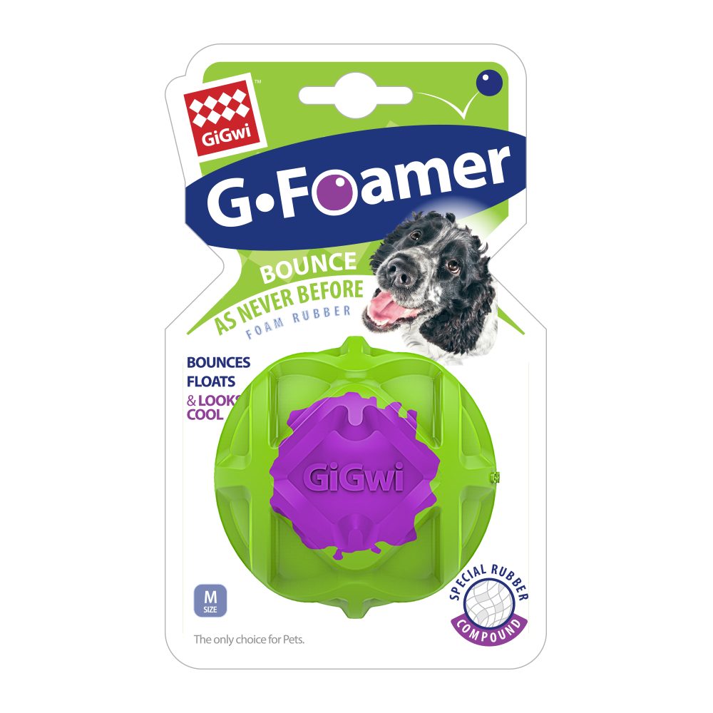 GiGwi Игрушка для собак G-FOAMER Мячик полнотелый 6 см
