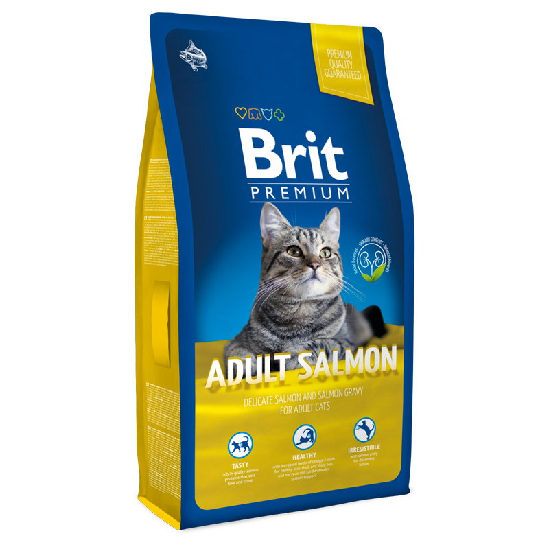 

Brit Premium Cat Adult Salmon для взрослых кошек с лососем в соусе