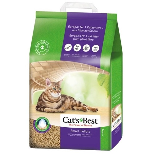 Cat's Best Smart Pellets наполнитель для кошачьего туалета, древесный, комкующийся, 20 л