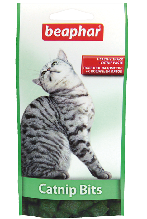 

Beaphar Catnip Bits Лакомство для кошек подушечки с кошачьей мятой, уп 35 г