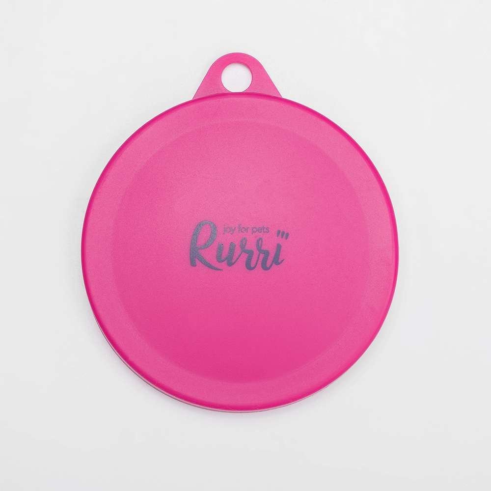 Rurri Крышка многоразовая силиконовая для хранения открытых консерв, 6,5х7,5х8,5 см, розовая