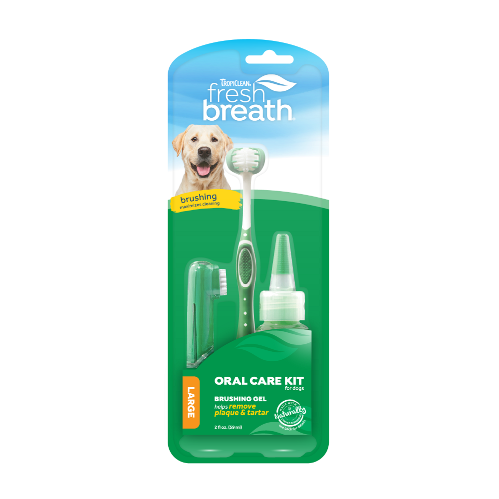 TropiСlean Набор для ухода за зубами для собак Свежее дыхание