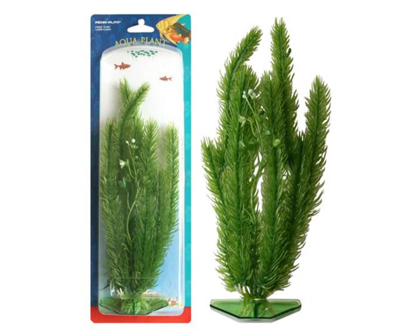 Penn Plax Растение для аквариума Клуб Мосс с грузом зеленое 34 см