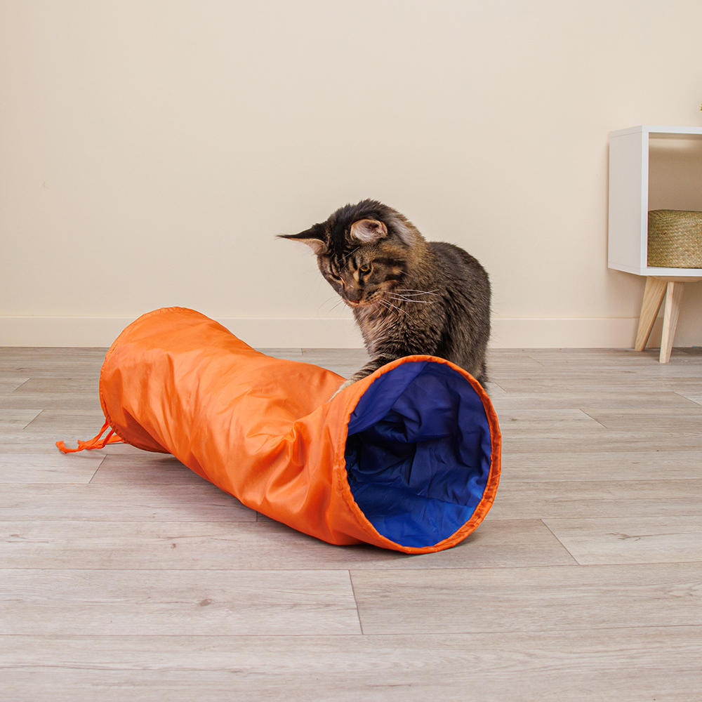 Pet Hobby Тоннель с шуршащим элементом для кошек, 65х22 см, оранжевый