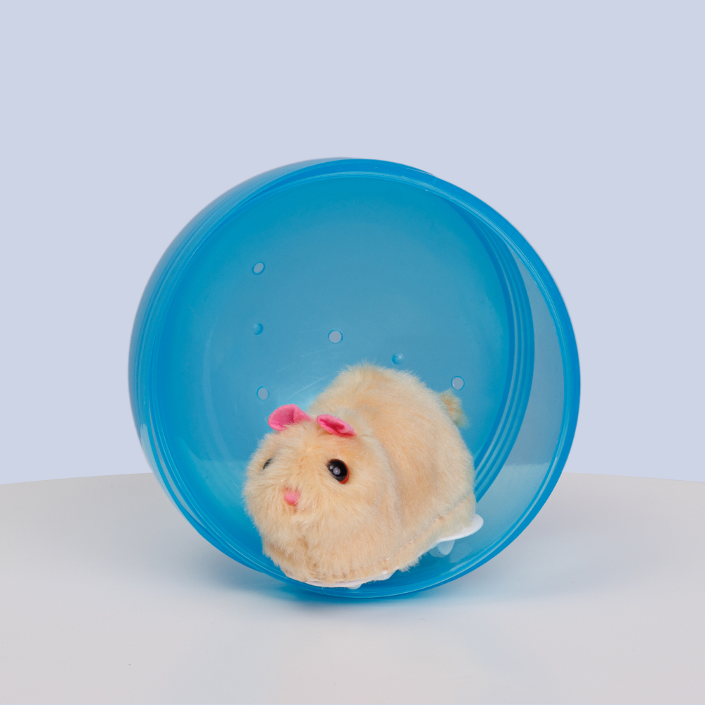 HiPet Игрушка для кошек Хомяк в шаре, диаметр шара 12 см, хомяк 9х5,6х5 см