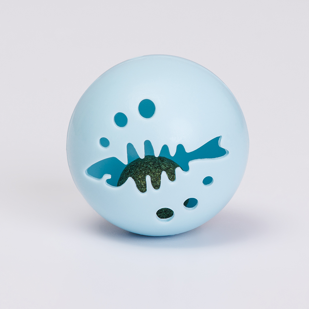 Petmax Игрушка для кошек Мячик с шариком из кошачьей мяты, 4,7 см