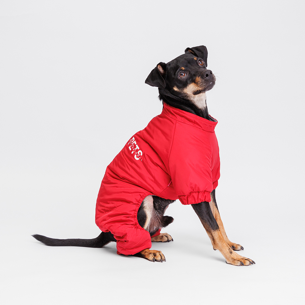 Petmax Комбинезон с замком для собак, XL, красный