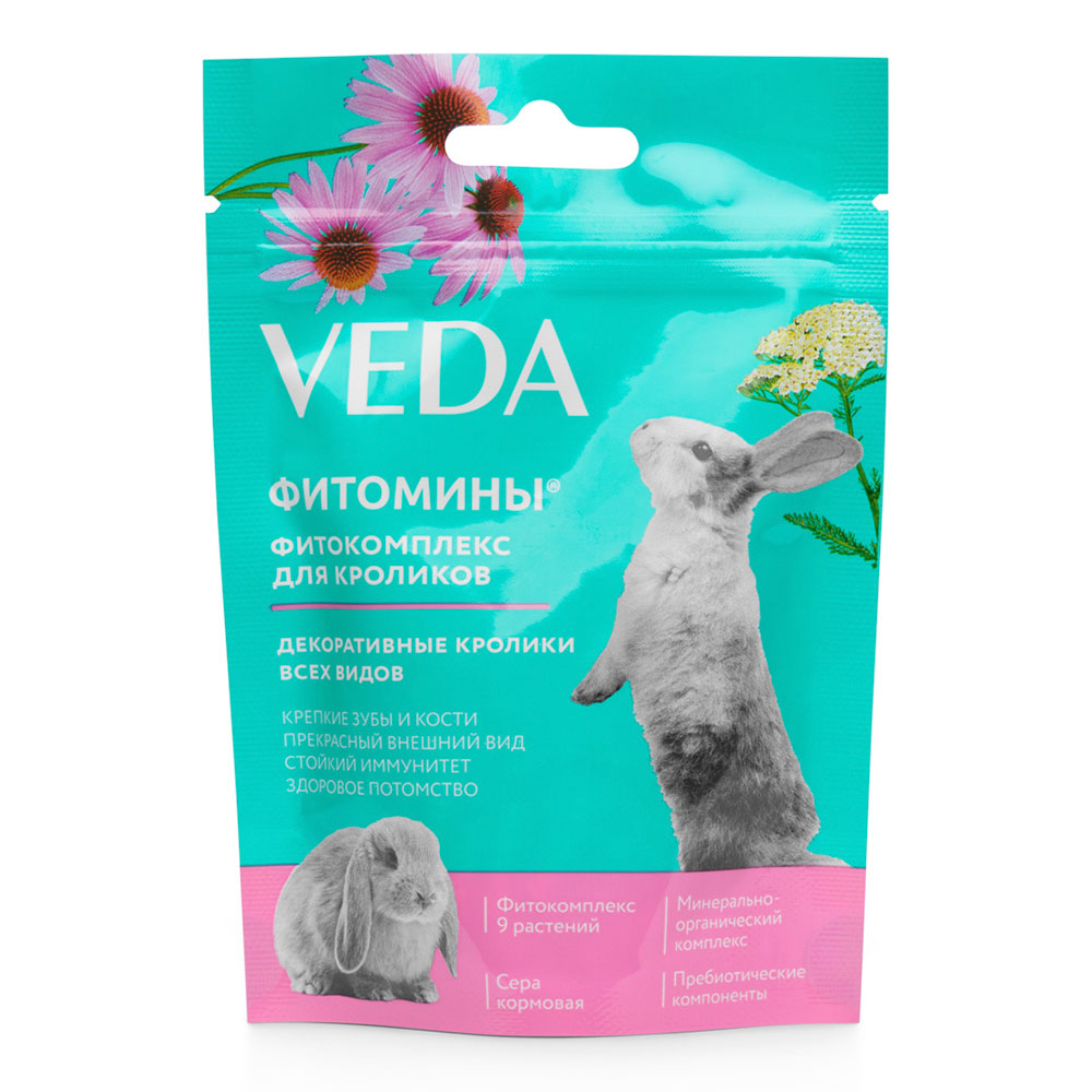 Veda Фитомины функциональный корм для кроликов, 50 гр.