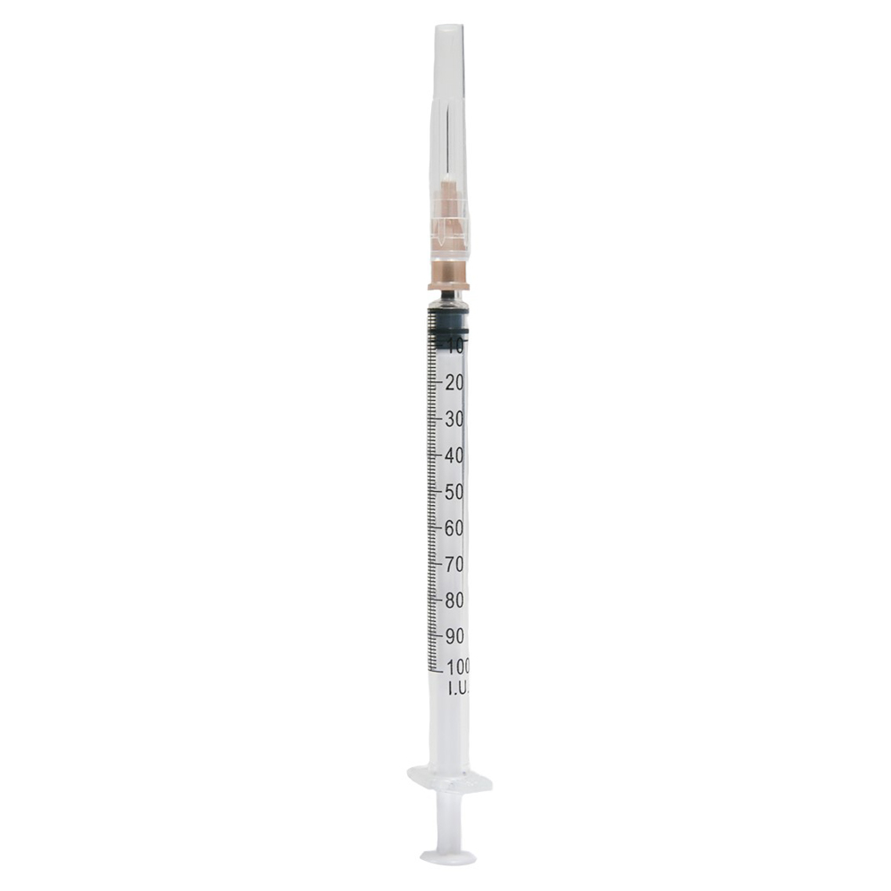 INEKTA Шприц 1мл одноразовый инсулиновый стерильный 3-х комп. игла 0,45*13мм