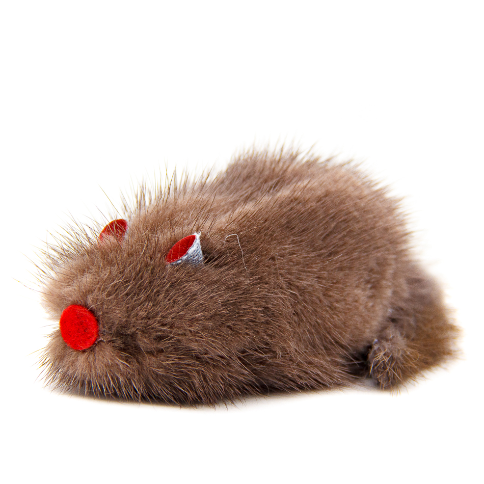 Pet Hobby Игрушка Мышь с норкой и гречихой для кошек, 18см