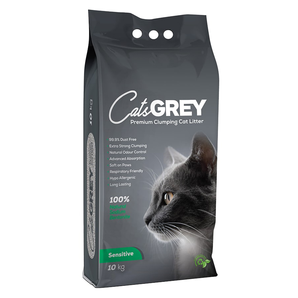 Cat's Grey Наполнитель комкующийся для кошек Sensitive, 10 кг