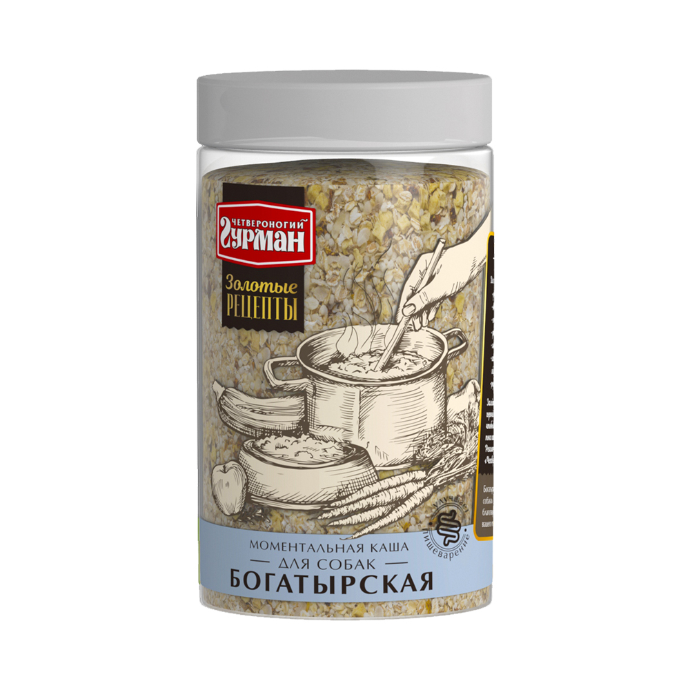 

Четвероногий Гурман Золотые рецепты каша Богатырская для собак, 300г