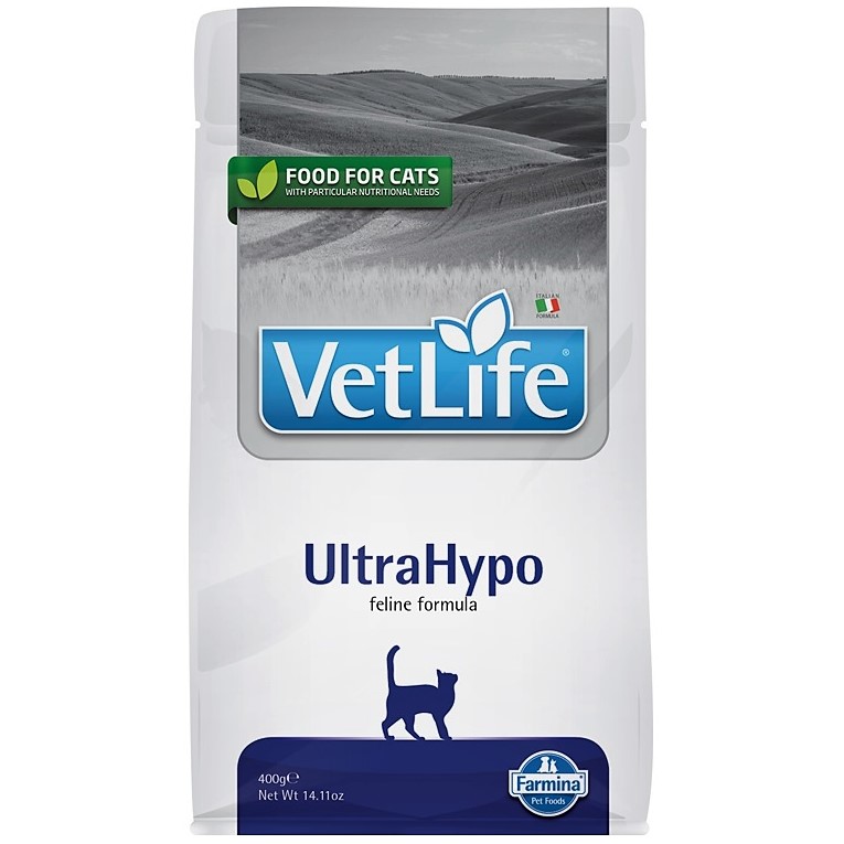 

Farmina Vet Life UltraHypo диетический сухой корм для кошек, гипоаллергенный, с рыбой, 400г