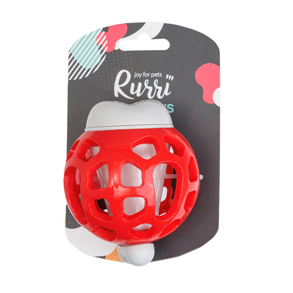 Rurri Игрушка для собак Мяч с косточкой для лакомств, 7,8 см 