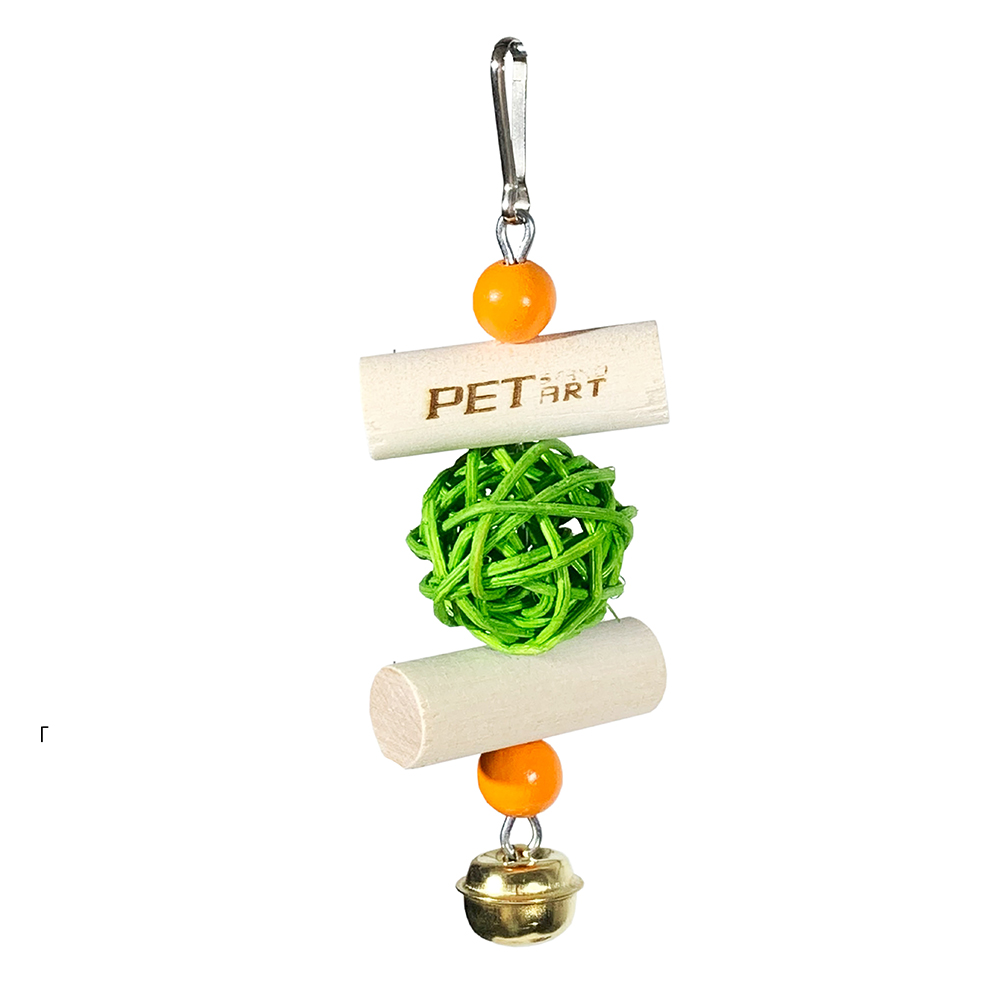 PetStandArt Игрушка для попугаев Rattan Ball, 12х2x4 см