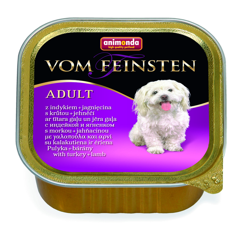 Animonda Vom Feinsten Adult консервы для собак старше 1 года, с индейкой и ягненком, 150 г