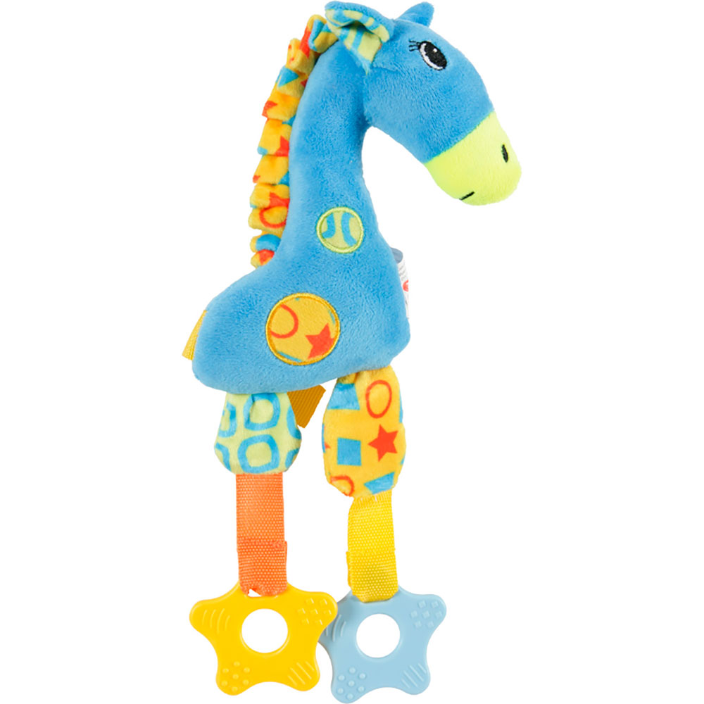 Zolux Игрушка плюшевая для собак Жираф, 38x19,5x5 см, голубая