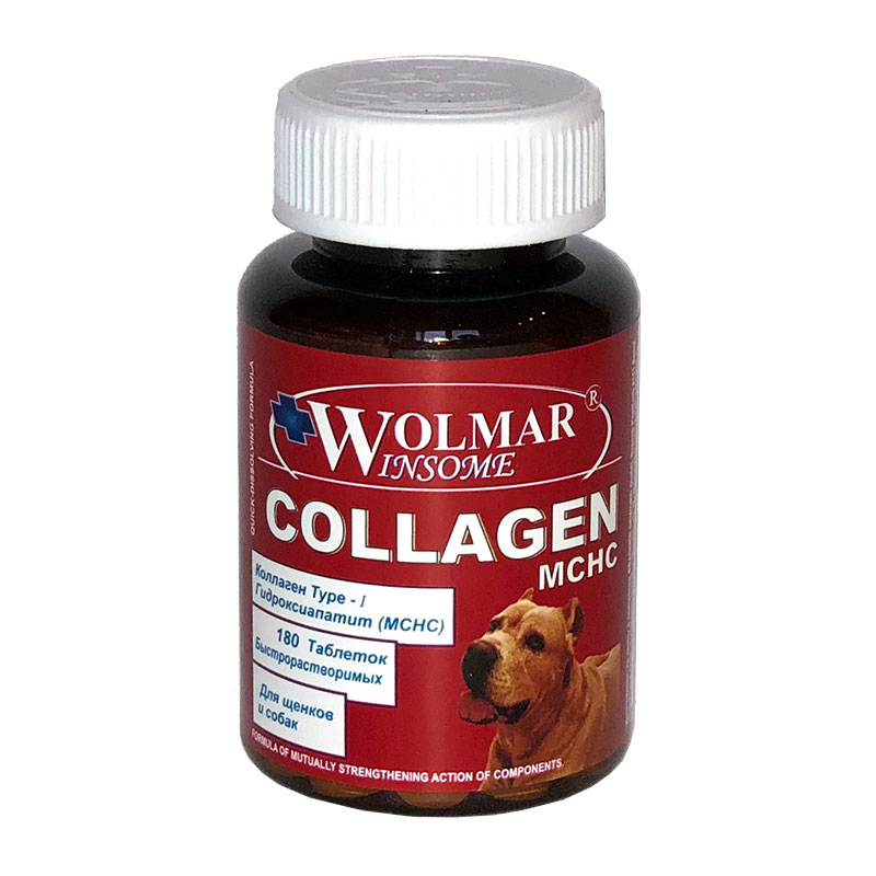 WOLMAR Wolmar COLLAGEN MCHC Комплекс для защиты опорно-двигательного аппарата у собак, 180 таблеток