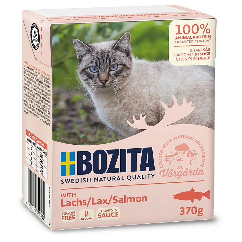 Bozita Влажный корм для кошек, с лососем в соусе, 370 г