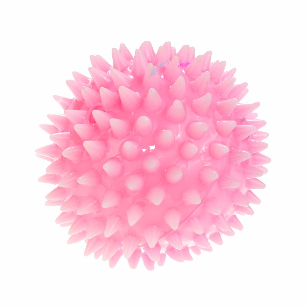 Petmax Игрушка для собак Мяч игольчатый, розовый, 7 см 