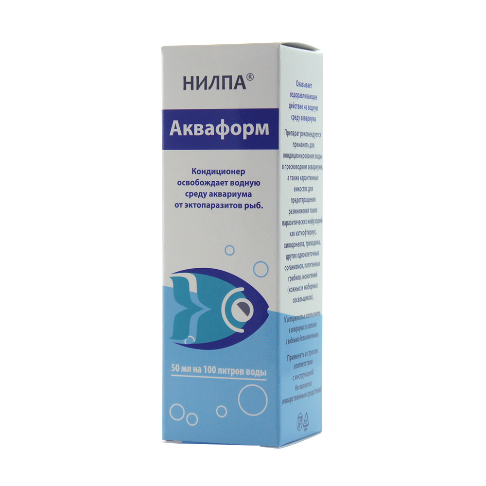 

НИЛПА Кондиционер Акваформ от экзопаразитов в аквариумной воде, 50мл