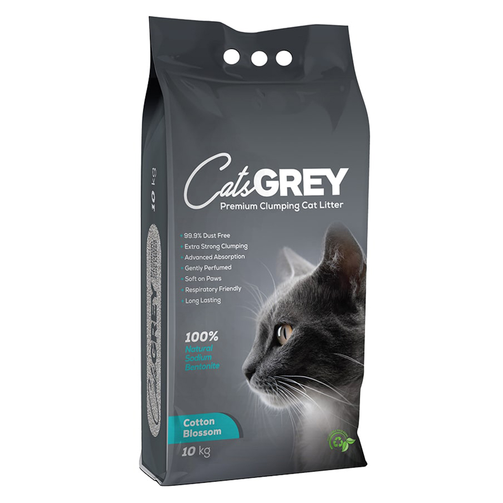 Cat's Grey Наполнитель комкующийся для кошек Cotton Blossom, 10 кг