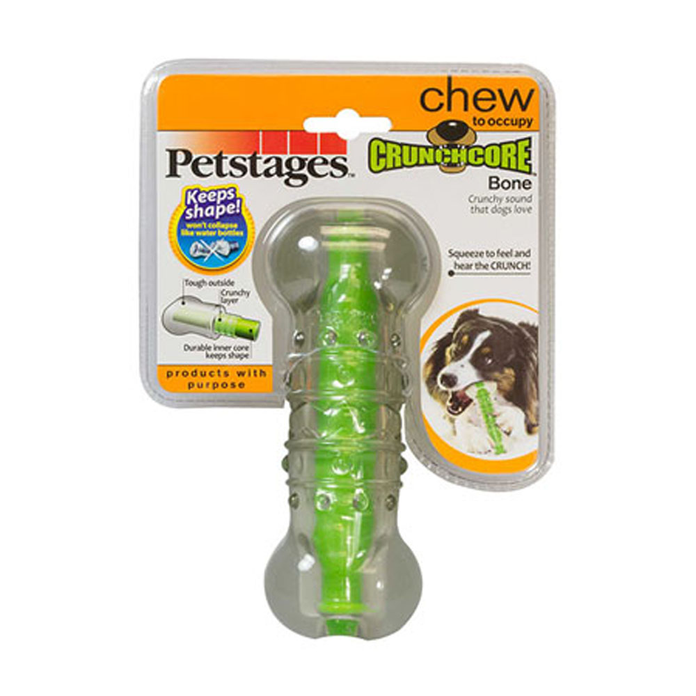 Petstages Игрушка для собак Хрустящая косточка резиновая большая, 15 см