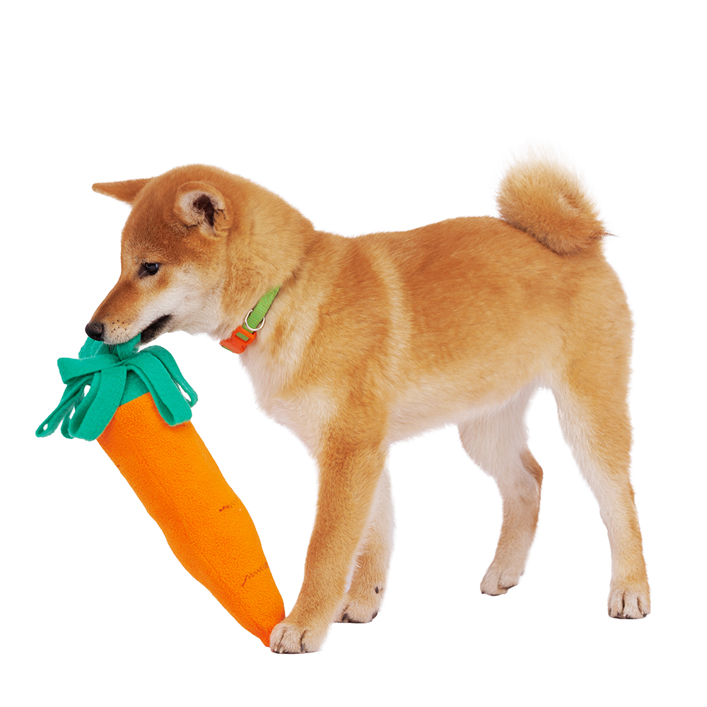 Pet Hobby Игрушка для собак Морковка с пищиком и бутылкой 29 см 