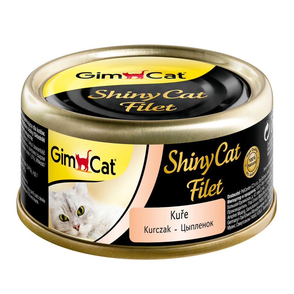 GIMBORN GimCat ShinyCat Filet Консервы для кошек из цыпленка, 70 г