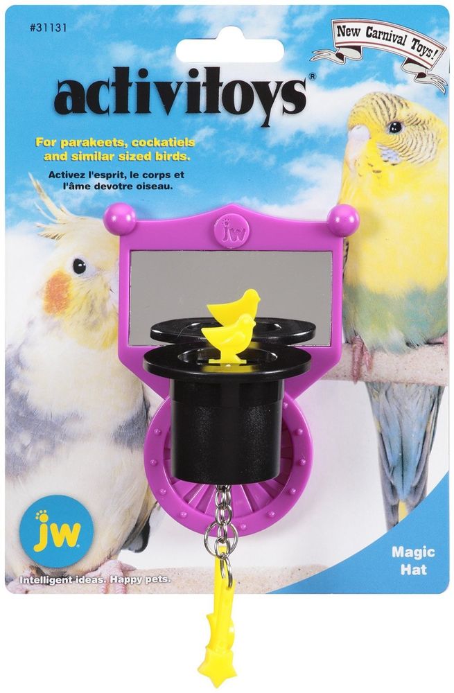 J.W. JW31131 Игрушка д/птиц - Зеркальце с магической шляпой, пластикActivitoy magic hat