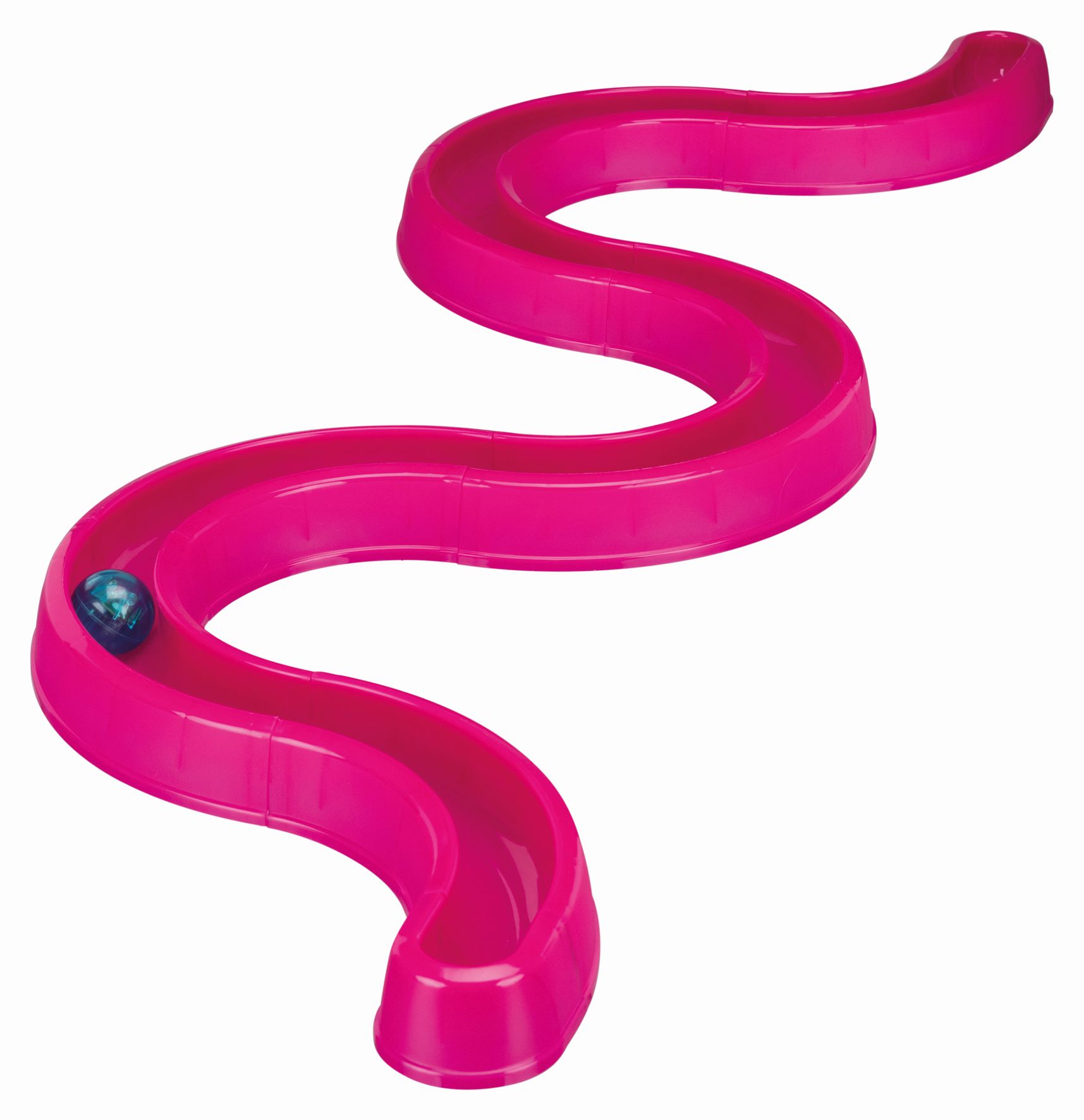 Trixie Игрушка для кошек Трек игровой Flashing Ball Race, розовый, 65х31 см