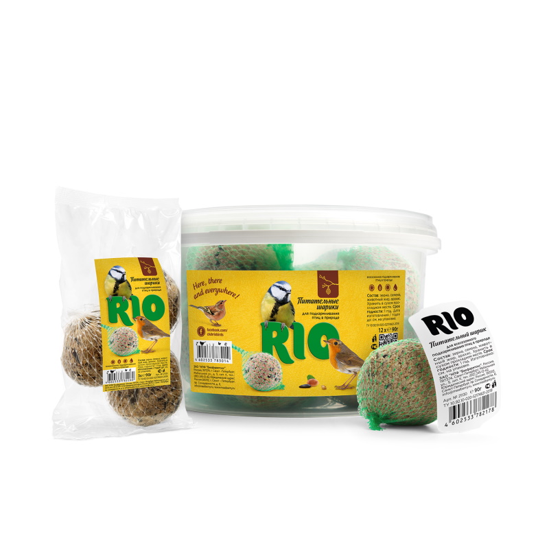 RIO Питательный шарик (для подкармливания и привлечения птиц в природе)12 шт