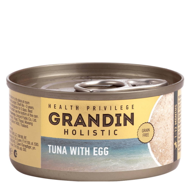 Консервированный корм для котят филе тунца с яйцом 80 г
