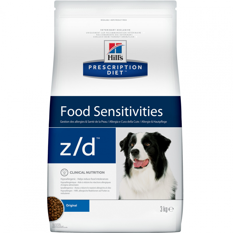 Prescription Diet zd Food Sensitivities сухой корм для собак, диетический гипоаллергенный, 3кг