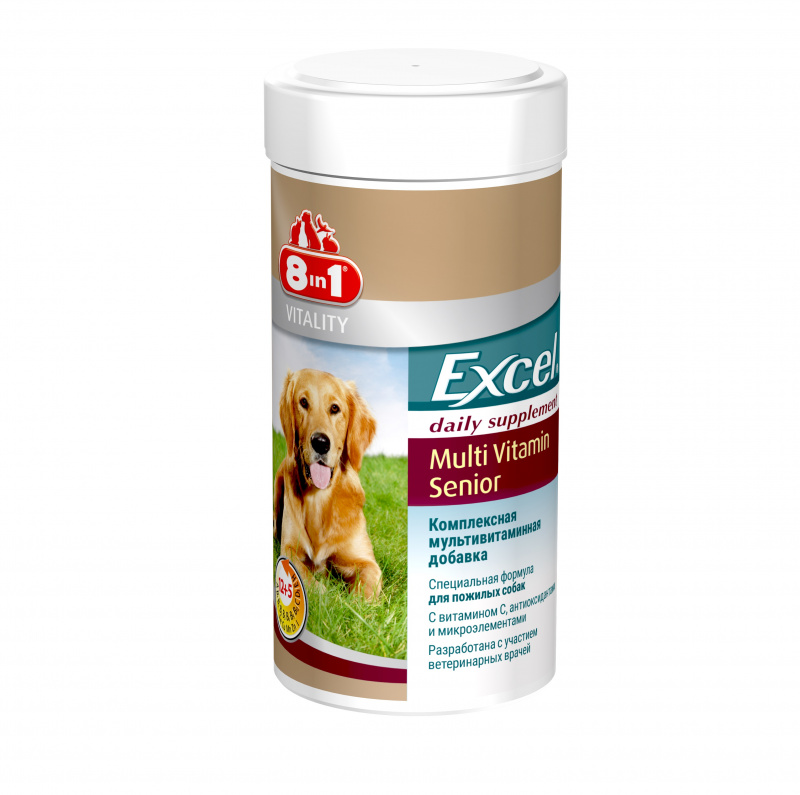 Excel Multivitamin Senior Мультивитамины для пожилых собак, 70таб.
