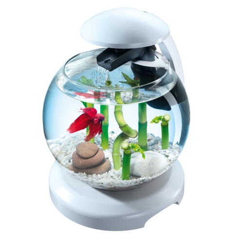 Cascade Globe White аквариум 6.8 л круглый с LED светильником, белый