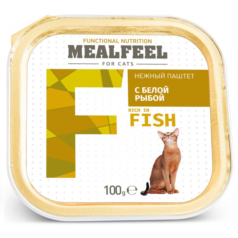 Functional Nutrition консервы для кошек, нежный паштет с белой рыбой