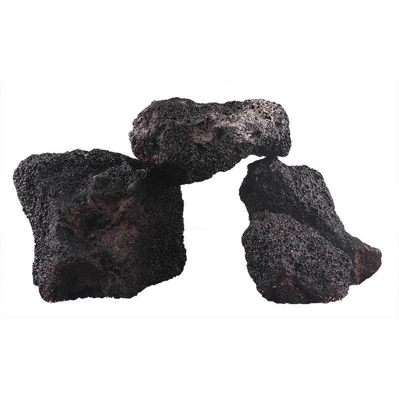 Декорация природная Черный вулканический камень М 10-20 см