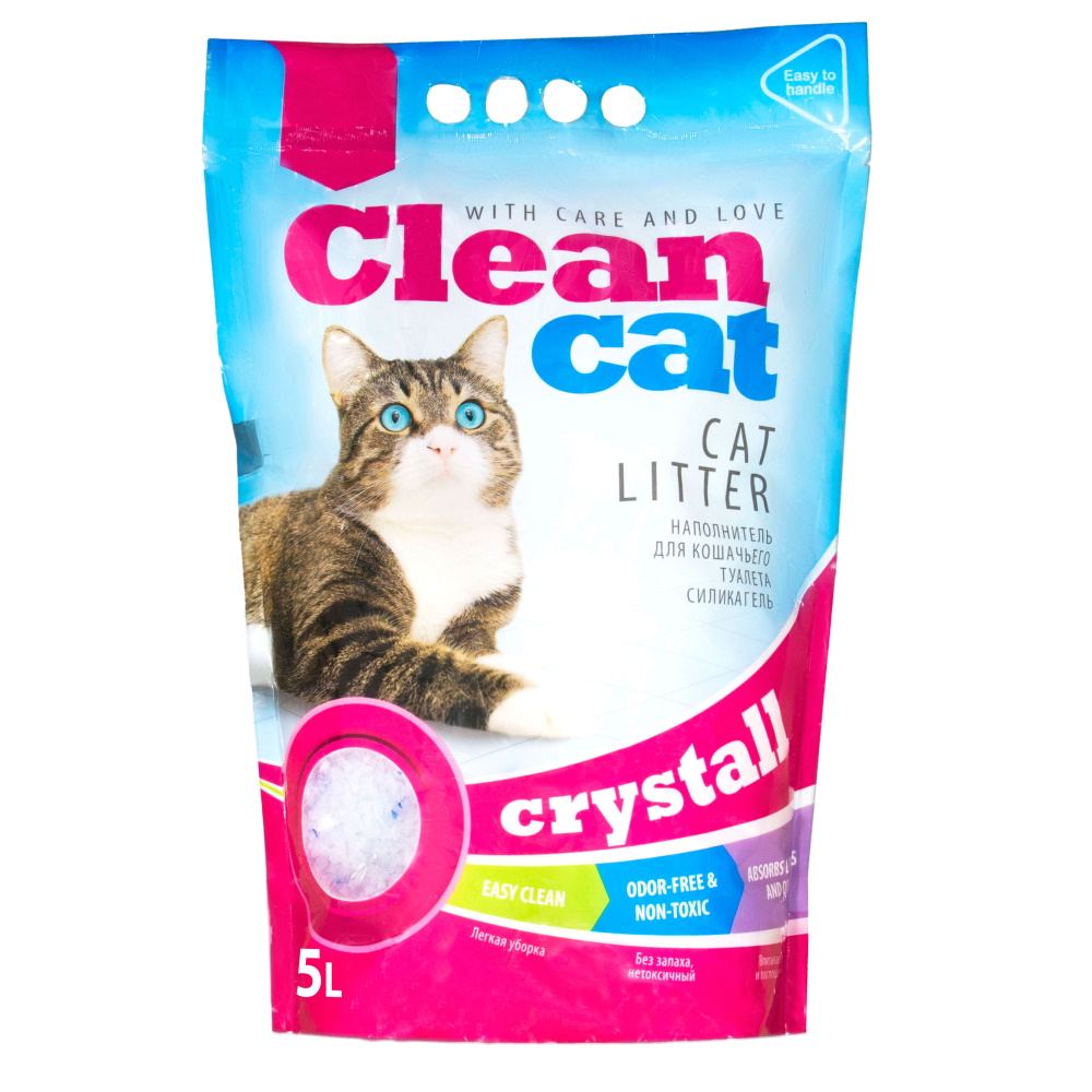 Crystall наполнитель для кошачьего туалета, силикагелевый, впитывающий, 5 л