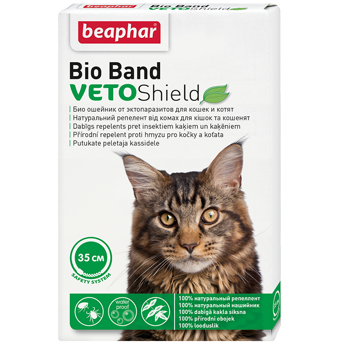 Ошейник для кошек и котят Bio Band от блох, клещей и комаров, 35см
